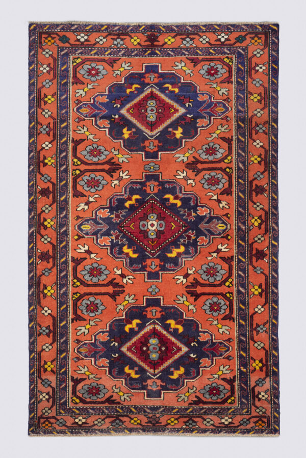 Semi Antique Azarbaijan Caucasian Kazak  Triple Toranj 2.6SQM