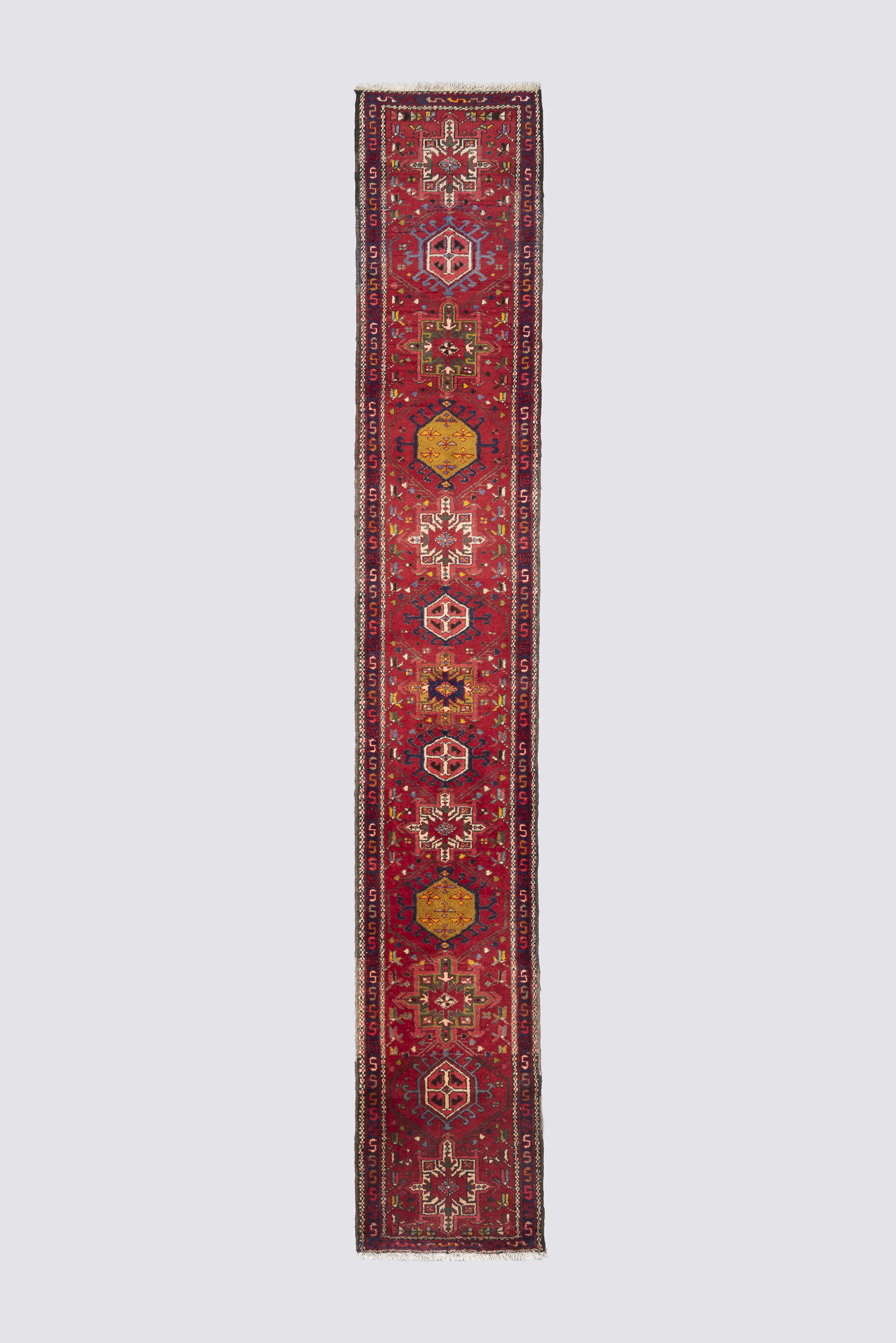 Rca325-2-Edit-Carpet Antique Qaraja Carpet Runner 444*71Cm - Image 1