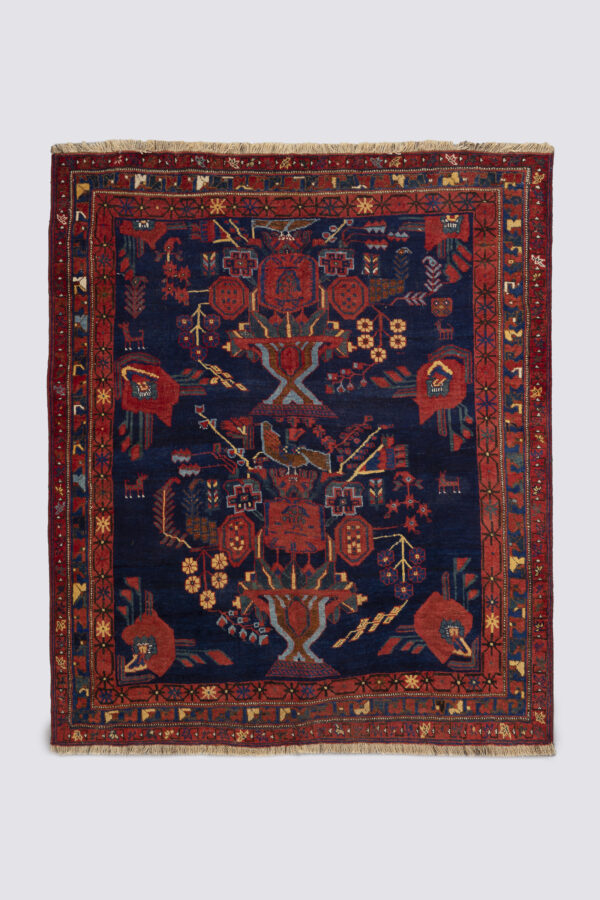 Antique Afshar Persian Rug with Vase Design Mid 19th Century 176*150CM