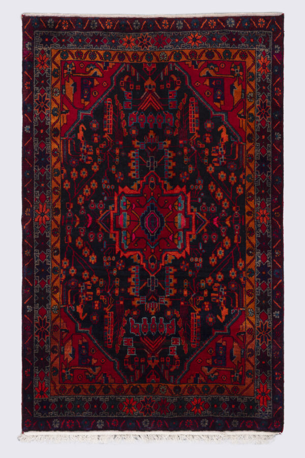 Vintage Nahavand Lachak Toranj Carpet