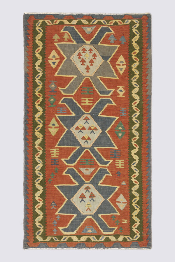 Vintage Azari Triple Toranj Kilim 0.6SQM