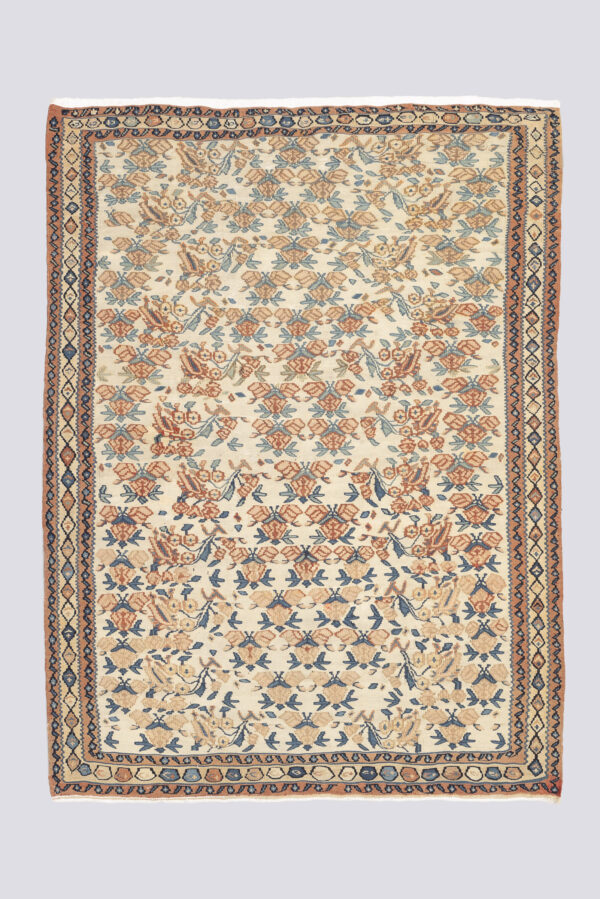 Vintage Bijar Rose Bushes Kilim 1.8SQM