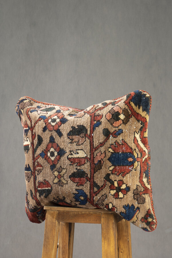 Antique Bakhtiari Carpet Cushion 60*50cm