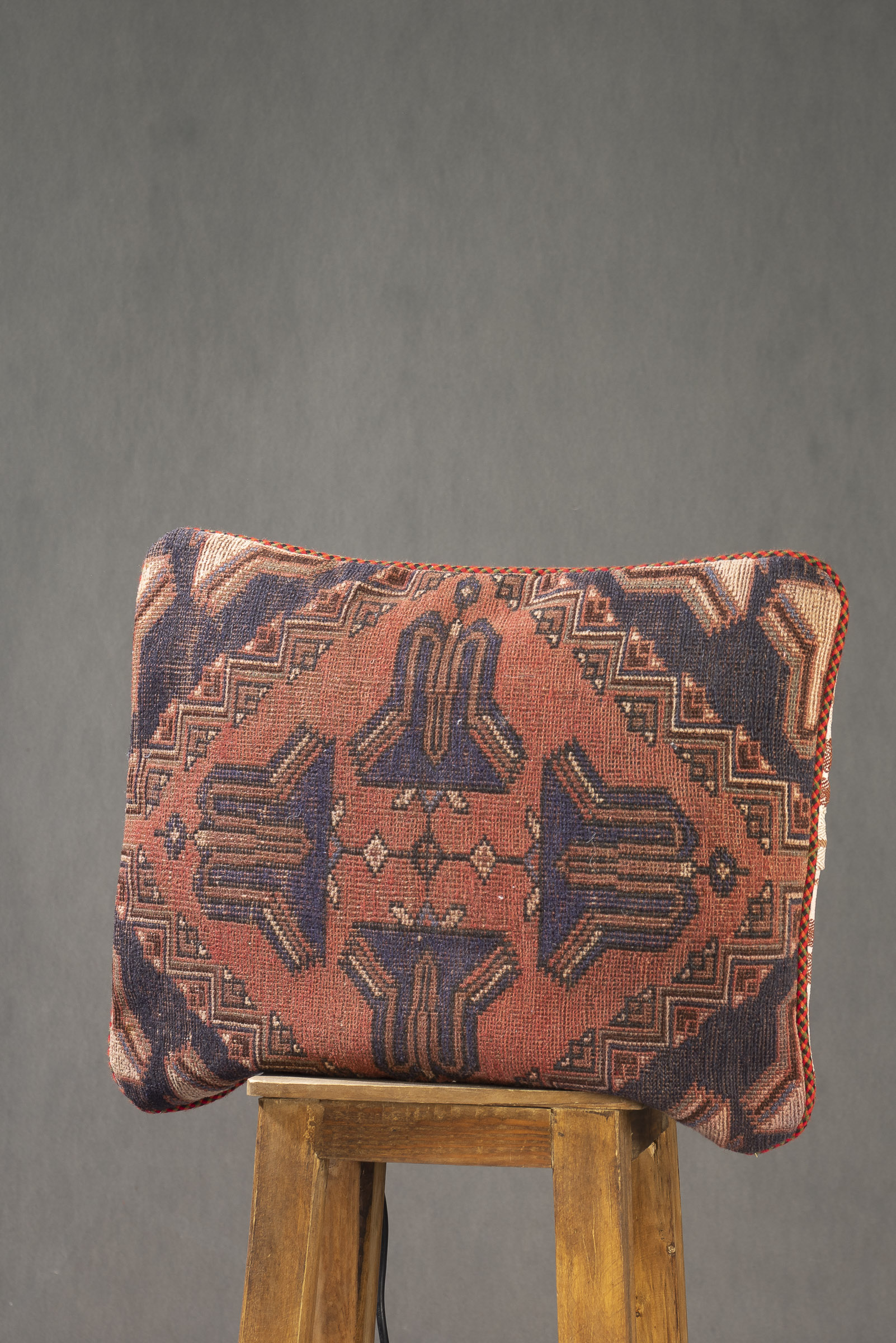 CUS143 Antique Afshar Babalu Soumak Cushion 55*45cm - Image 1