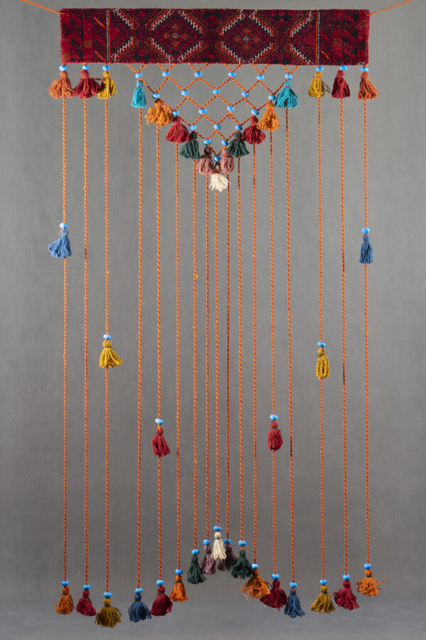 Decorative Carpet Turquoise Pearl & Tassel Wall Hanging 80 CM