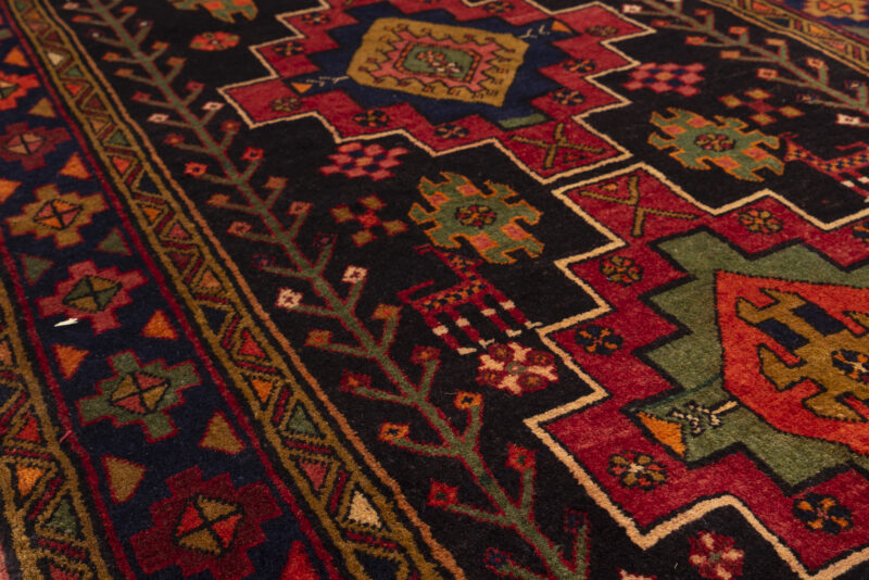 Antique Qara Dagh Caucasian Triple Toranj Carpet 304*121Cm - Image 6