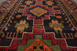 Antique Qara Dagh Caucasian Triple Toranj Carpet 304*121CM - Image 7