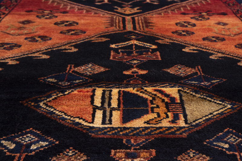 Antique Garoos Bijar Hexagonal Medallion Carpet Runner 385*123Cm - Image 4
