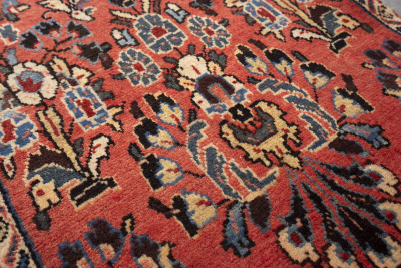Semi Antique Sarouk American Flower Carpet Runner 375*55Cm - Image 5