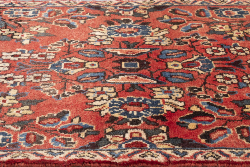 Semi Antique Sarouk American Flower Carpet Runner 375*55Cm - Image 6