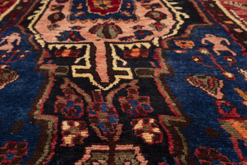 Antique Nahavand Nili Qalat Figures Carpet 152*105Cm - Image 7