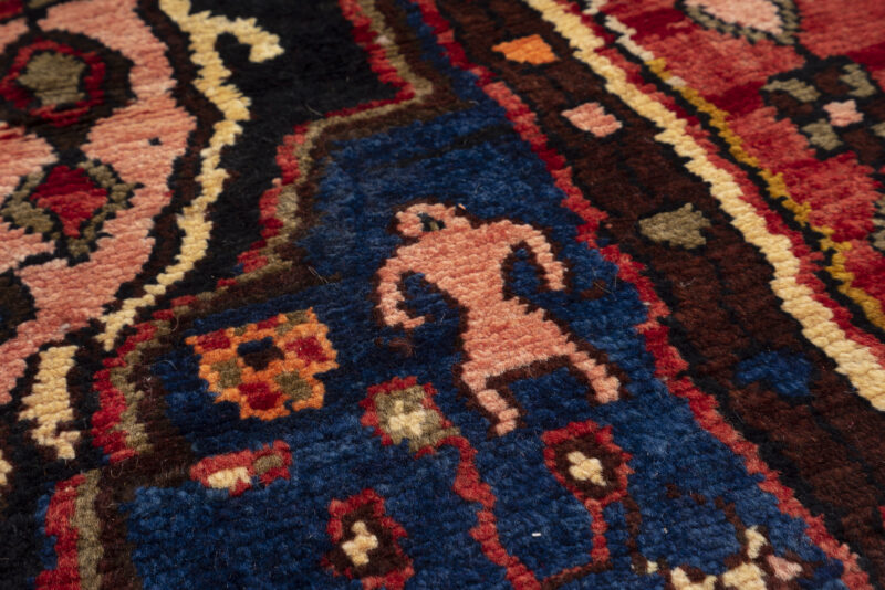 Antique Nahavand Nili Qalat Figures Carpet 152*105Cm - Image 8
