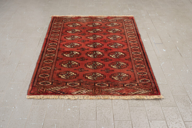 Fine Torkaman Mari Gol (Elephant Feet) Carpet 115*91Cm - Image 3