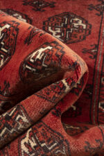 Fine Torkaman Mari Gol (Elephant feet) Carpet 115*91CM - Image 9