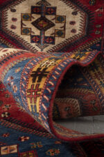 Antique Fine Heriz Five Toranj Golden Frame Carpet Runner 4.8SQM - Image 10