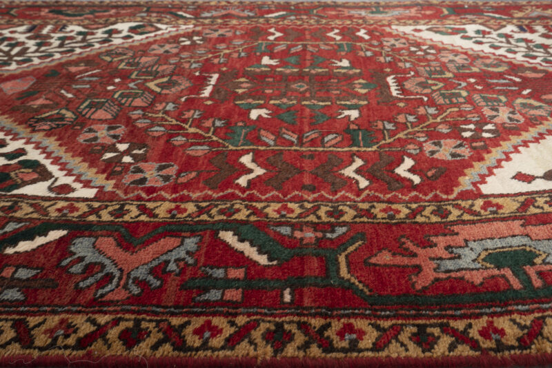Antique Bakhshayesh Runner With Stepped Medallion, C.1910–1930 458*116Cm - Image 4