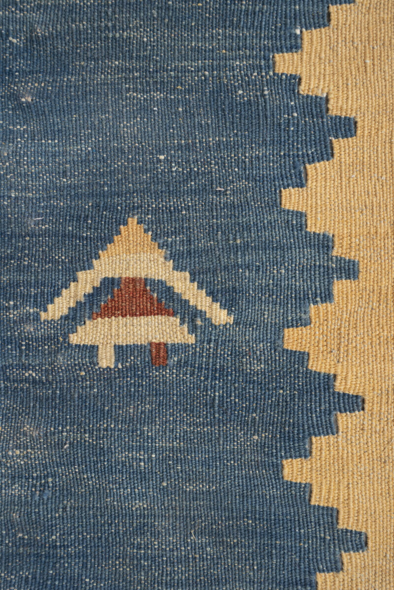Vintage Qashqai Firuz Abad Double Toranj Kilim 3Sqm - Image 7
