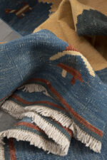 Vintage Qashqai Firuz Abad Double Toranj Kilim 3SQM - Image 8