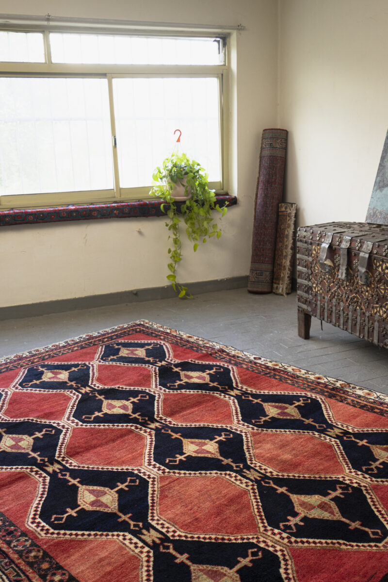 Vintage Dehaj Diamond Lattice Persian Rug c.1950s 285*200CM - Image 2
