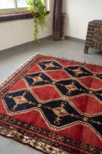 Vintage Dehaj Diamond Lattice Persian Rug c.1950s 285*200CM - Image 3