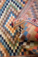 RG154 Contemporary Persian Ardakan Checkered Lozenges Rug Runner 5