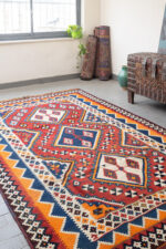 RK225 Antique Qashqai Triple Toranj Fine Kilim 2