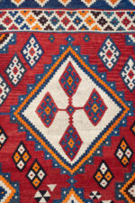 RK225 Antique Qashqai Triple Toranj Fine Kilim 8