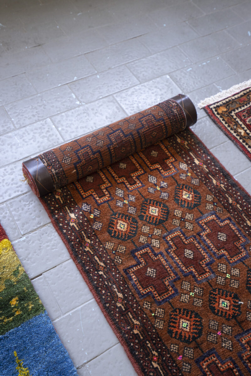Khorasan Baluch Chalipa Persian Carpet Runner C.1960S 269*48Cm - Image 3