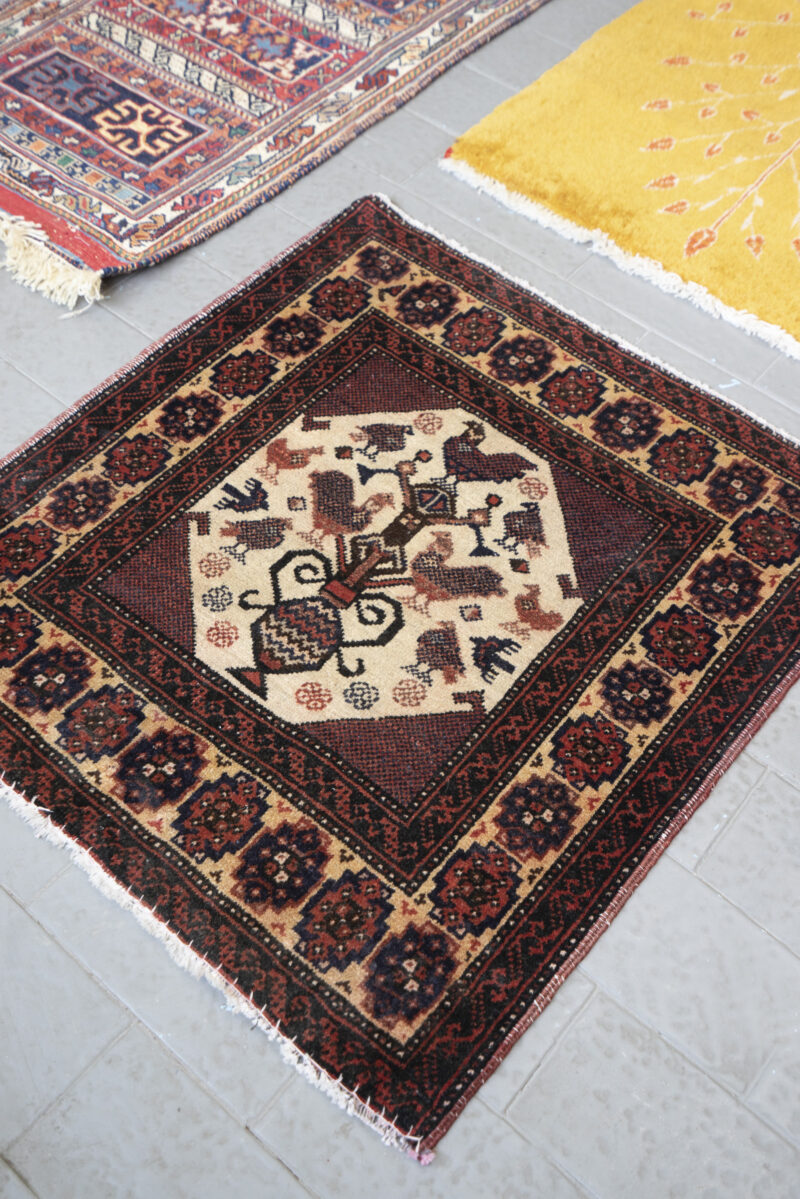 Semi Antique Baluch Morqi Carpet  64*60CM - Image 2