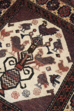 Semi Antique Baluch Morqi Carpet  64*60CM - Image 4