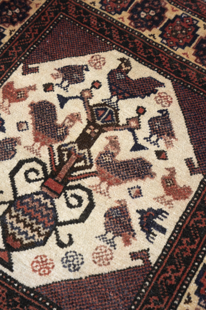 Semi Antique Baluch Morqi Carpet  64*60CM - Image 4