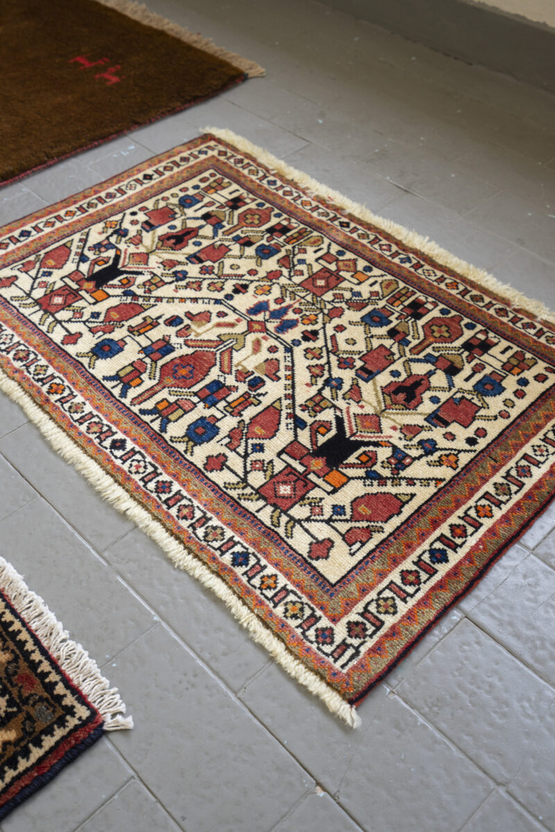 Semi Antique Afshar Vases Carpet 83*55CM - Image 2