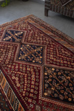 Qashqai Triple-Medallion Rug, Shesh-Boluki Cluster, c.1950, 254*63CM - Image 3
