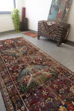 Antique Bakhtiari Faradonbeh Tree of Life Carpet Runner 420*140CM - Image 3