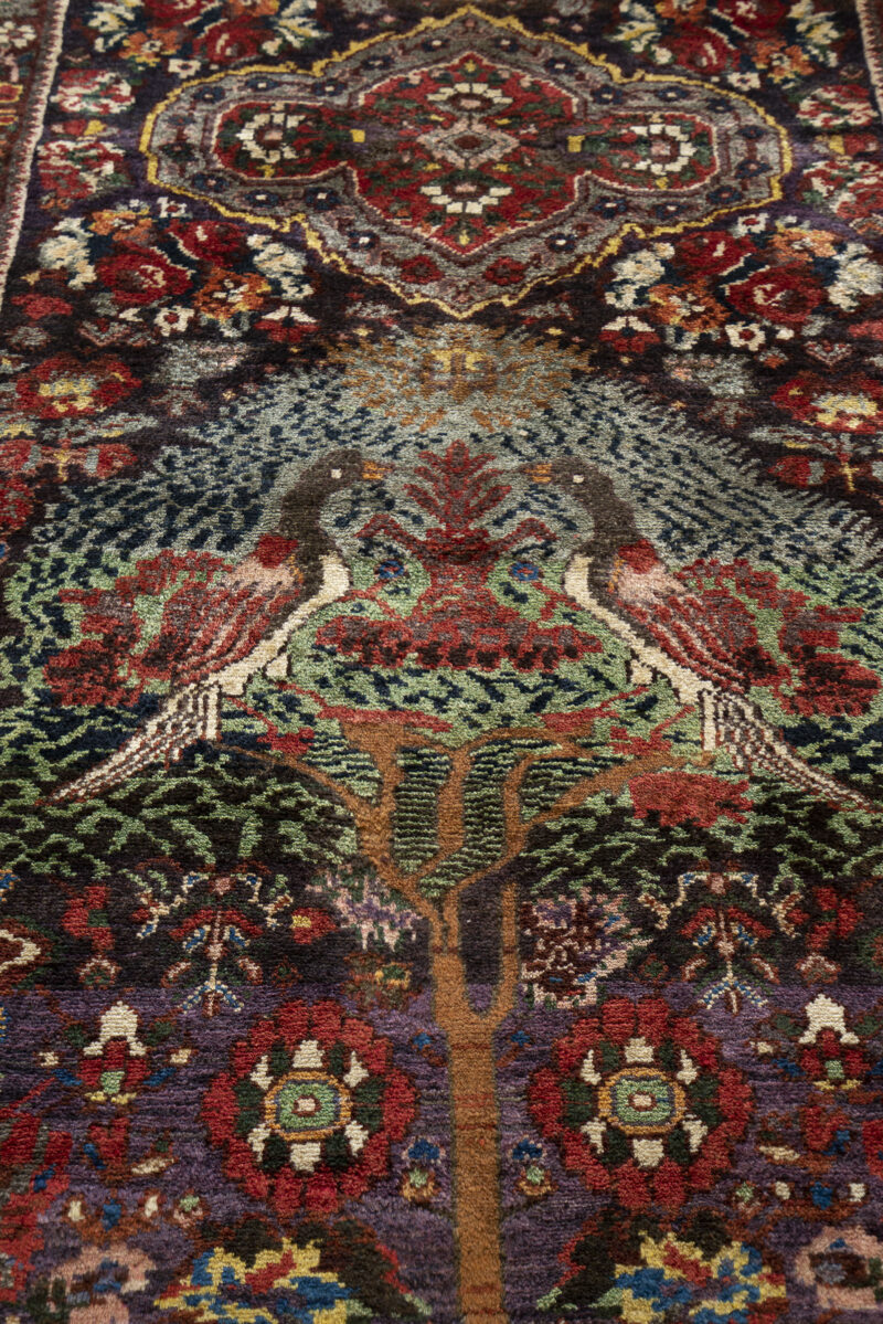Antique Bakhtiari Faradonbeh Tree Of Life Carpet Runner 420*140Cm - Image 5