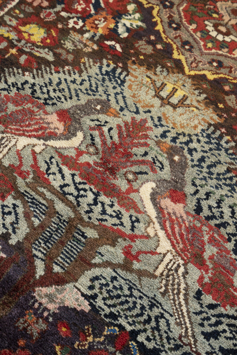 Antique Bakhtiari Faradonbeh Tree Of Life Carpet Runner 420*140Cm - Image 6