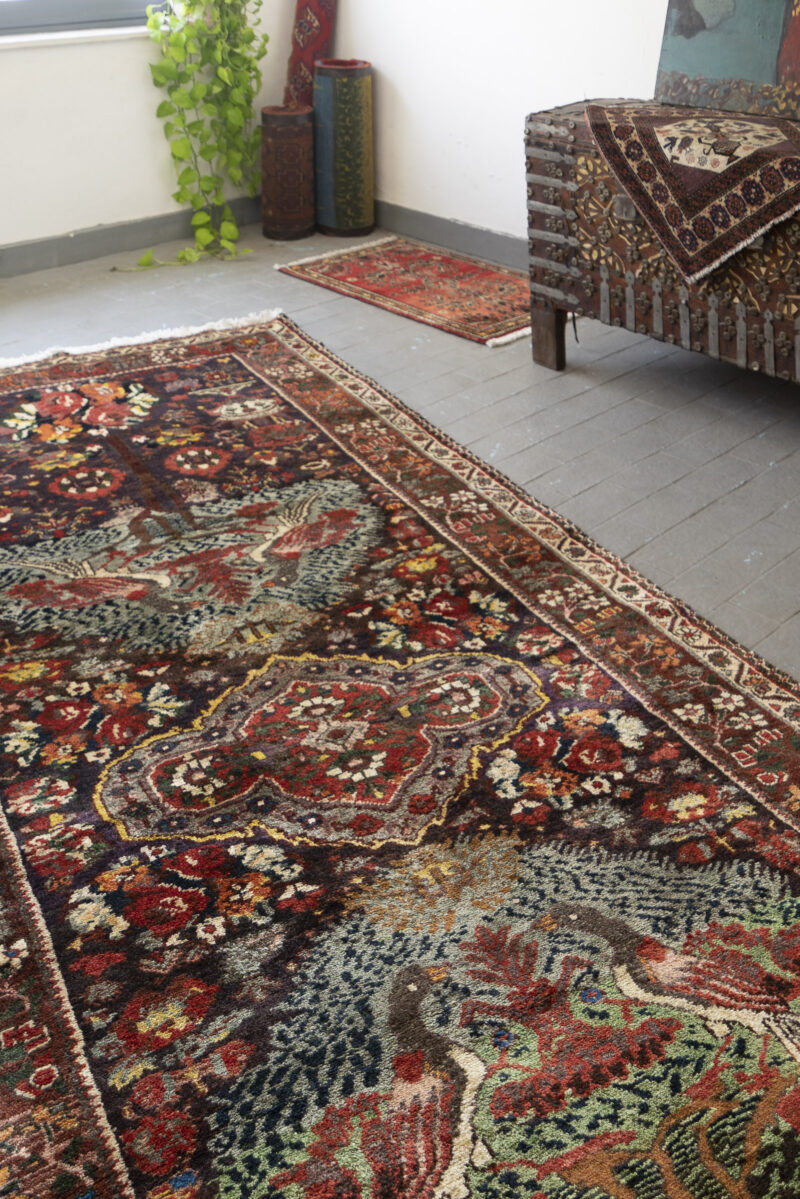 Antique Bakhtiari Faradonbeh Tree Of Life Carpet Runner 420*140Cm - Image 4