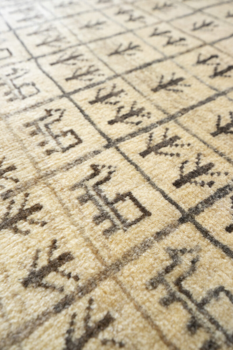 Vintage Qashqai Self Dye Fields Gabbeh Runner 163*80Cm - Image 3