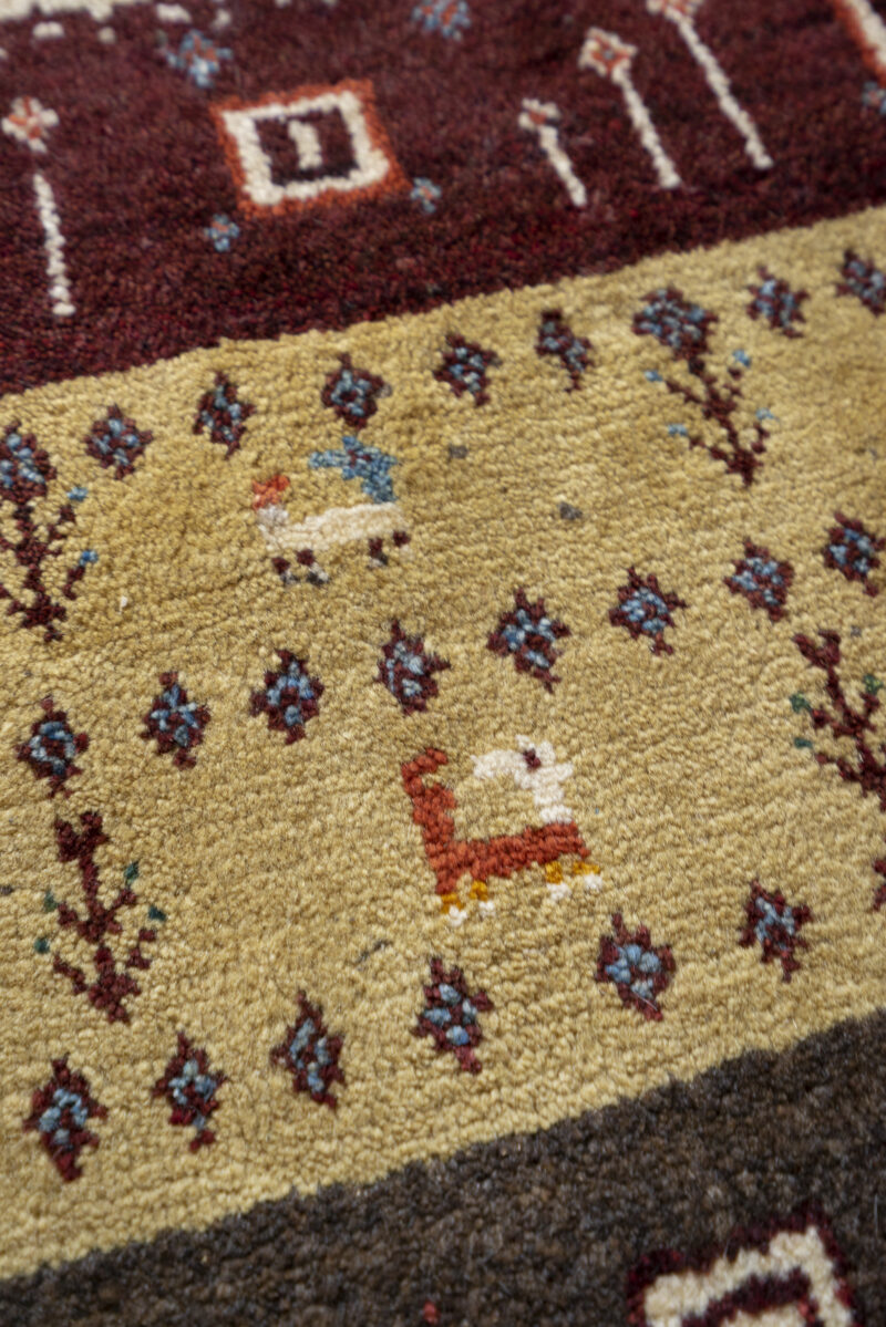 New Weave Qashqai Stripes Flora And Fauna Persian Gabbeh 92*60Cm - Image 3