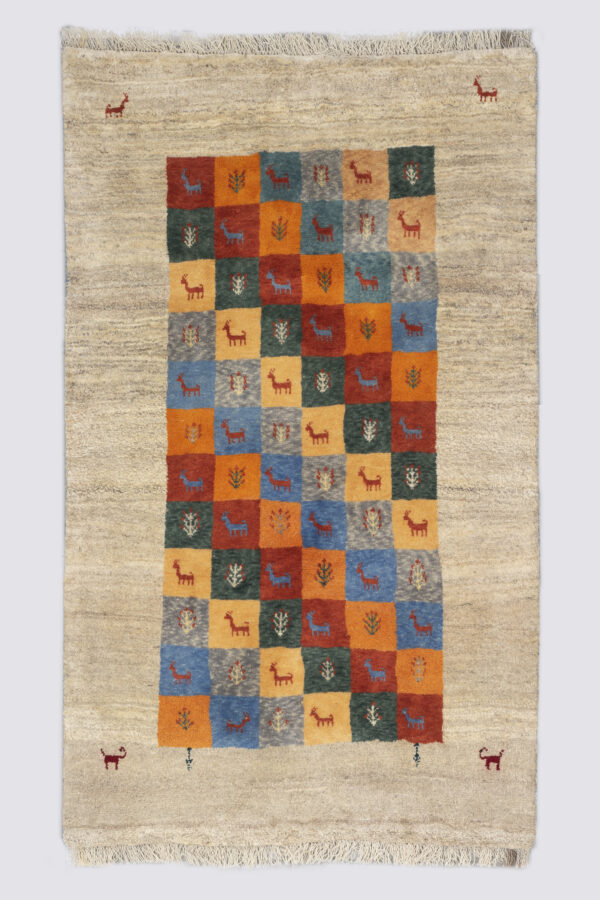 150x100CM Qashqai flora and fauna Gabbeh