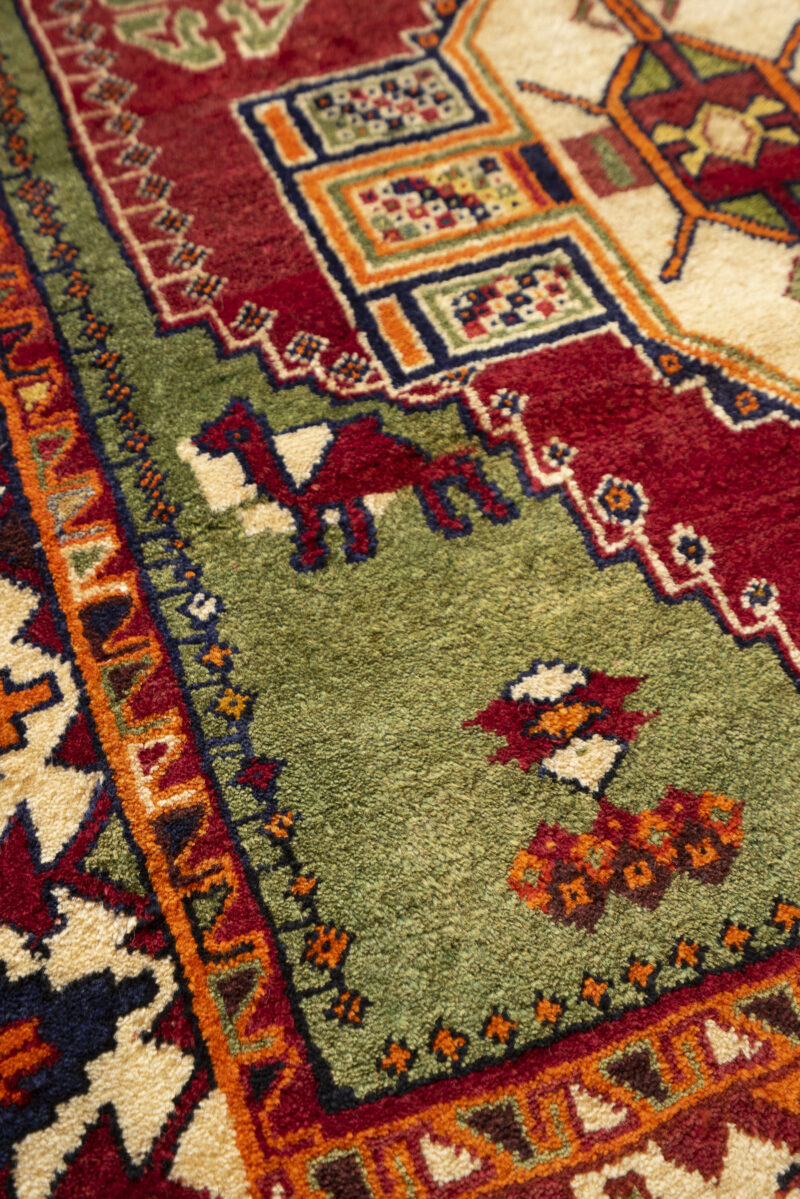 Qashqai Doghozloo Green 3 Toranj Gabbeh 212*125Cm - Image 4