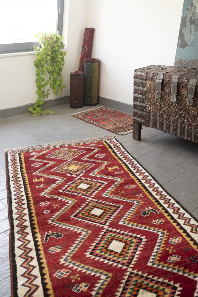 Qashqai Doghozloo Persian Gabbeh Runner 342*106Cm - Image 2
