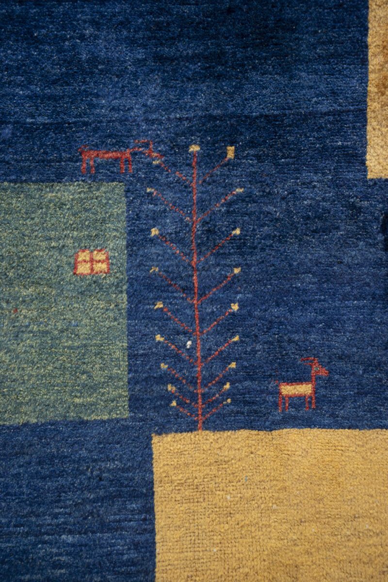 Qashqai Fine Navy abstract Landscape Gabbeh 192*145CM - Image 4
