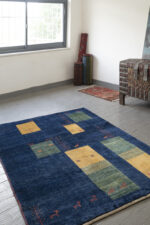 Qashqai Fine Navy abstract Landscape Gabbeh 192*145CM - Image 2