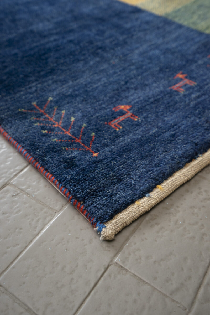 Qashqai Fine Navy abstract Landscape Gabbeh 192*145CM - Image 5