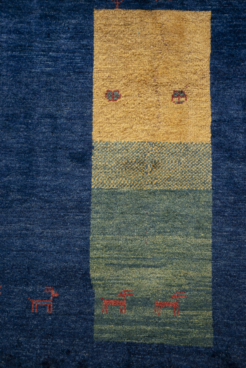 Qashqai Fine Navy abstract Landscape Gabbeh 192*145CM - Image 3