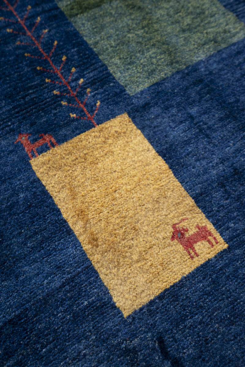 Qashqai Fine Navy abstract Landscape Gabbeh 192*145CM - Image 7