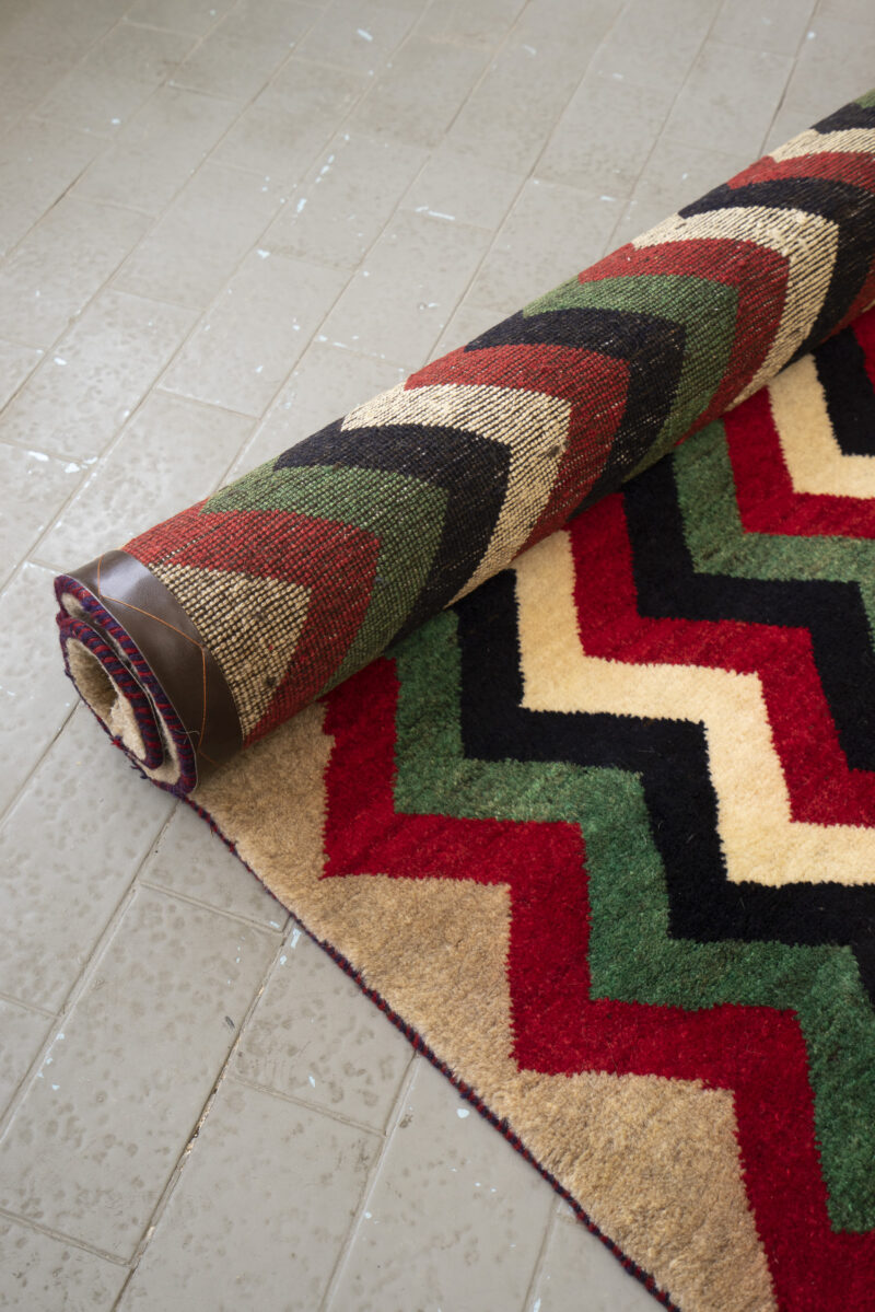 Contemporary Qashqai Moji Gabbeh Runner 258*109Cm - Image 3