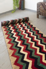 Contemporary Qashqai Moji Gabbeh Runner 258*109CM - Image 2