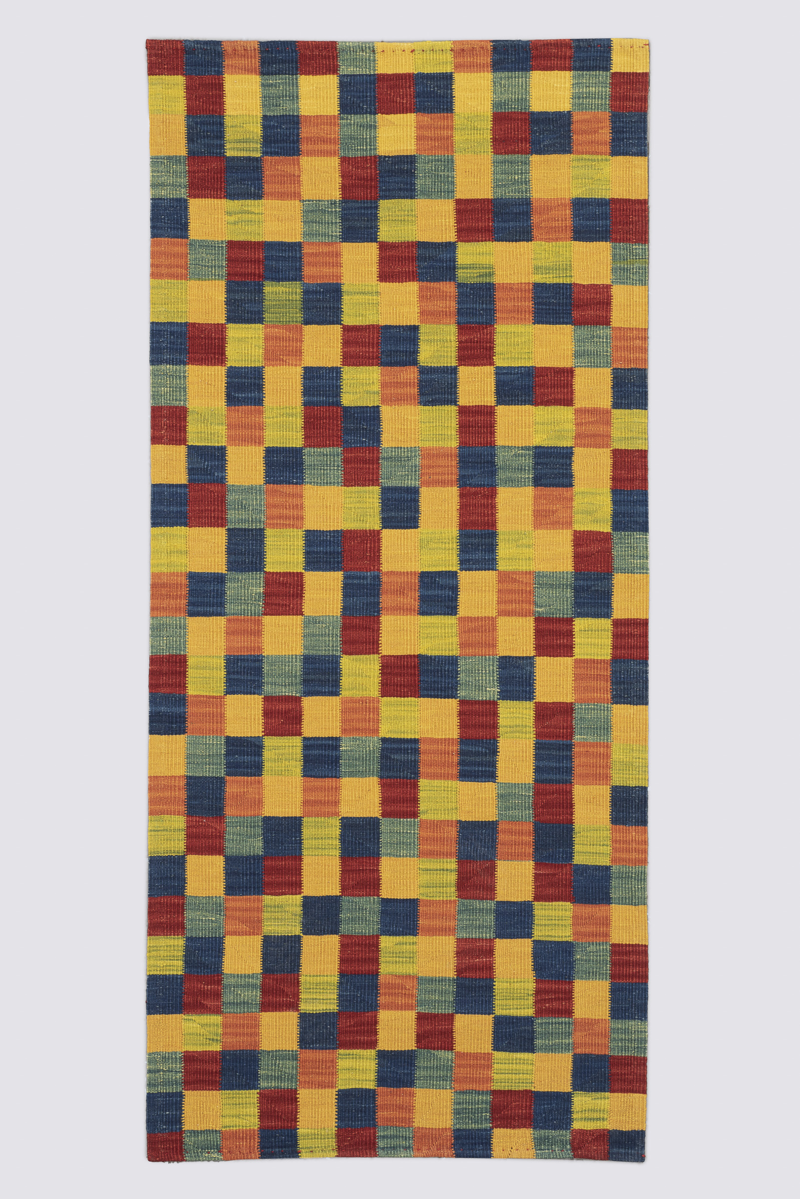 Rk199-Killim New Weave Bijar Fine Checkered Alvan Kilim Runner 171*76Cm - Image 1